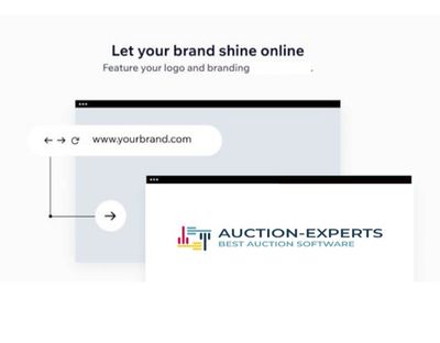 A white-label auction website carrying the customer’s own branding